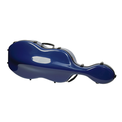 Blue Color Durable Fiberglass Cello Hard Case With Wheels Lightweight