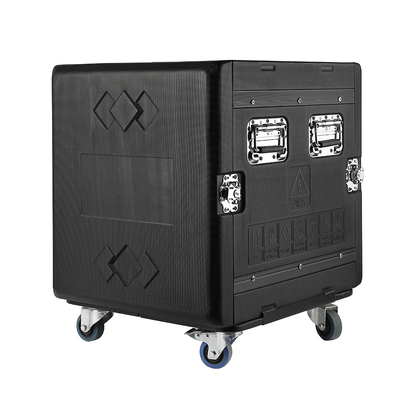 Waterproof PE 12u Rack Flight Case With Wheels 20&quot; Depth