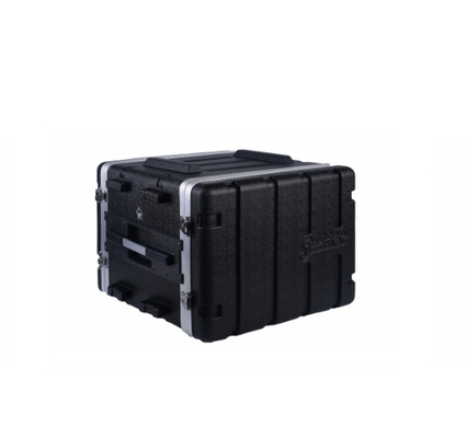 Durable ABS 8U 19 Inch Rack Case / Pa Dj Flight Case 4X Heavy Duty Twist Latches