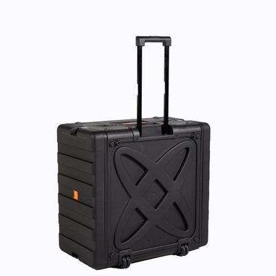 PP 6U 19 Inch Rack Mount Cabinet Black Color Built In Wheels
