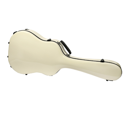 Ivory Fiber Glass Guitar Hard Case / Hard Shell Guitar Case Acoustic