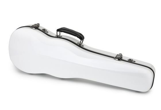 ODM Lightweight White Fiberglass Violin Hard Case Silk Like Blue Lining