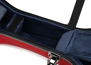 Matte Red Fiberglass Classical Guitar Rack Case  Break Resistance