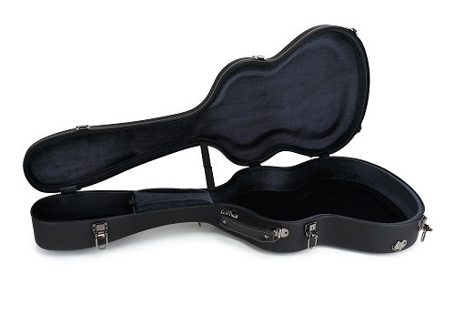 Schwerer Fall PVCs Matte Black Leather Fiberglass Guitar mit Rucksack-Bügeln