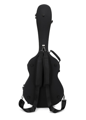 Schwerer Fall PVCs Matte Black Leather Fiberglass Guitar mit Rucksack-Bügeln