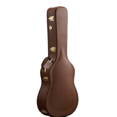 Brown Plywooden 38'' Guitar Rack Case 13cm Neck  Thick Plush Lining
