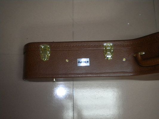 Brown Plywooden 38'' Guitar Rack Case 13cm Neck  Thick Plush Lining