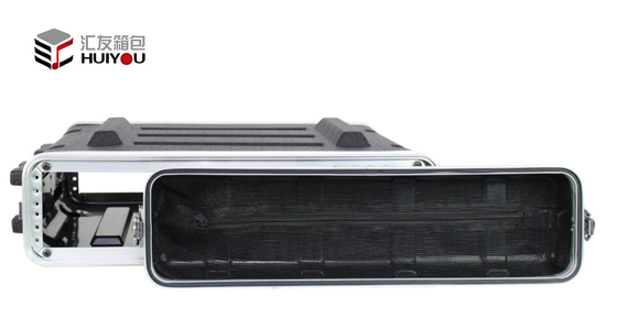 Compact 2U Shallow Rack Case Portable And Protective Black Color
