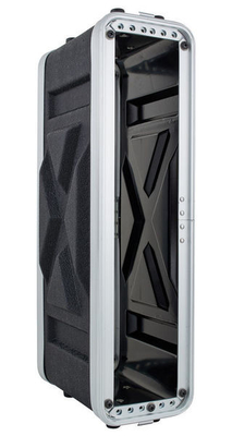 Compact 2U Shallow Rack Case Portable And Protective Black Color
